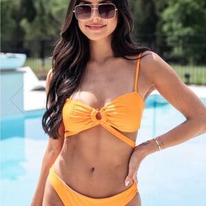 Orange Women's Swimwear Bikini Set Pink Lily new